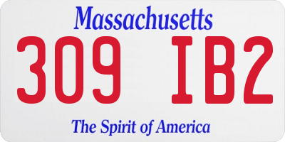 MA license plate 309IB2