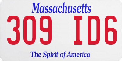 MA license plate 309ID6