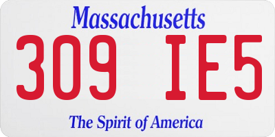 MA license plate 309IE5