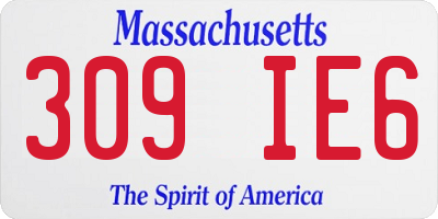 MA license plate 309IE6