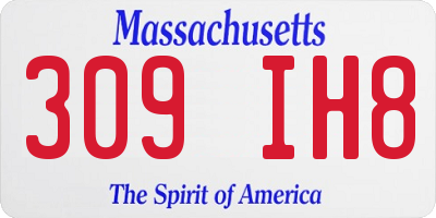 MA license plate 309IH8