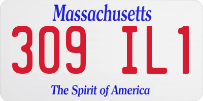 MA license plate 309IL1