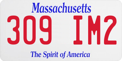 MA license plate 309IM2
