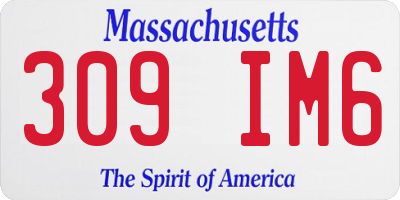 MA license plate 309IM6