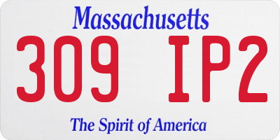MA license plate 309IP2