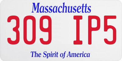 MA license plate 309IP5