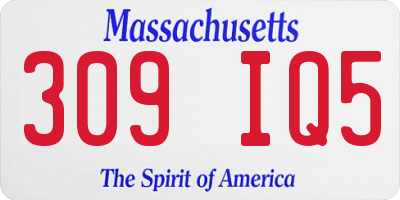 MA license plate 309IQ5