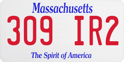 MA license plate 309IR2