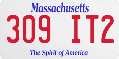 MA license plate 309IT2