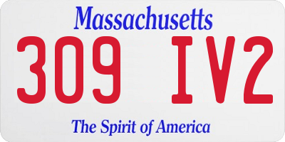 MA license plate 309IV2
