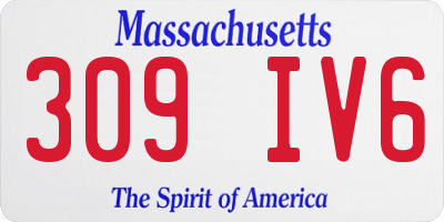 MA license plate 309IV6