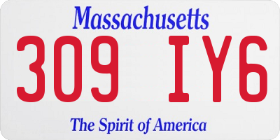 MA license plate 309IY6