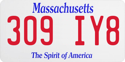 MA license plate 309IY8