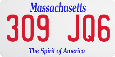 MA license plate 309JQ6