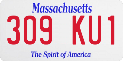 MA license plate 309KU1