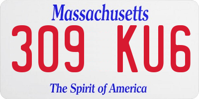 MA license plate 309KU6