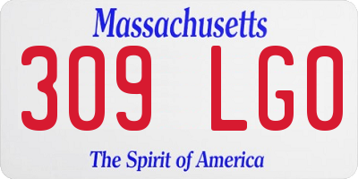 MA license plate 309LG0