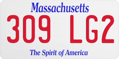 MA license plate 309LG2
