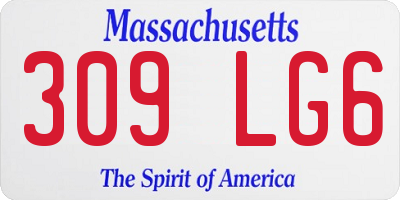 MA license plate 309LG6
