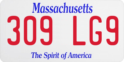 MA license plate 309LG9