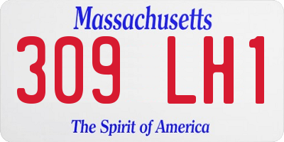 MA license plate 309LH1