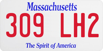 MA license plate 309LH2