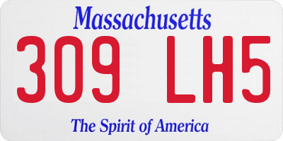 MA license plate 309LH5