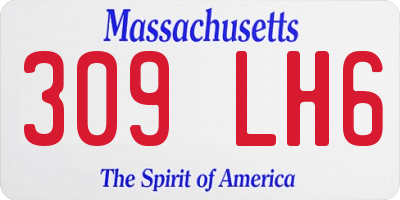 MA license plate 309LH6