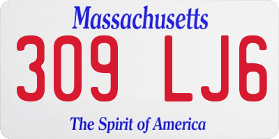 MA license plate 309LJ6