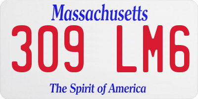 MA license plate 309LM6