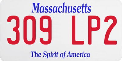 MA license plate 309LP2