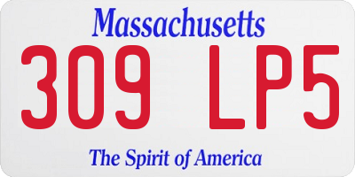 MA license plate 309LP5