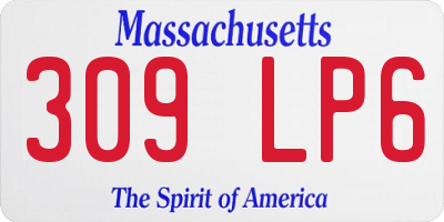 MA license plate 309LP6