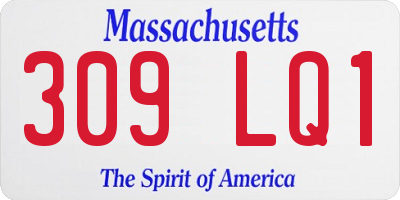 MA license plate 309LQ1