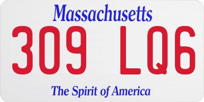 MA license plate 309LQ6