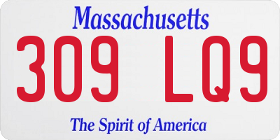 MA license plate 309LQ9