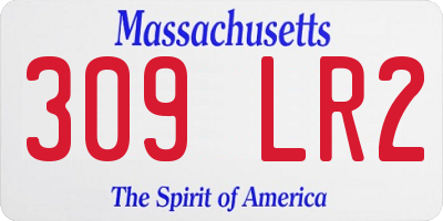 MA license plate 309LR2