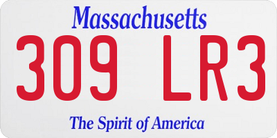 MA license plate 309LR3