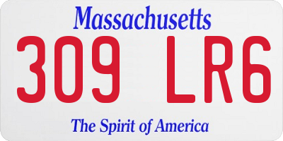 MA license plate 309LR6