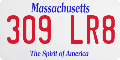 MA license plate 309LR8