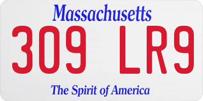 MA license plate 309LR9
