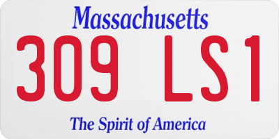 MA license plate 309LS1