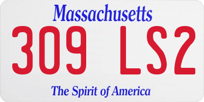 MA license plate 309LS2