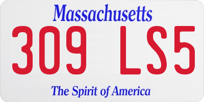 MA license plate 309LS5