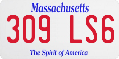 MA license plate 309LS6