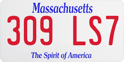 MA license plate 309LS7