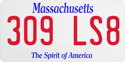 MA license plate 309LS8