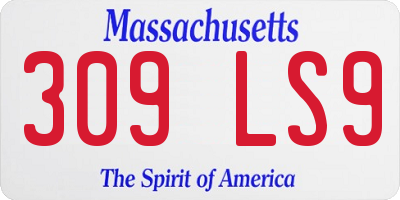 MA license plate 309LS9