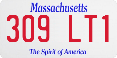 MA license plate 309LT1