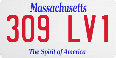 MA license plate 309LV1